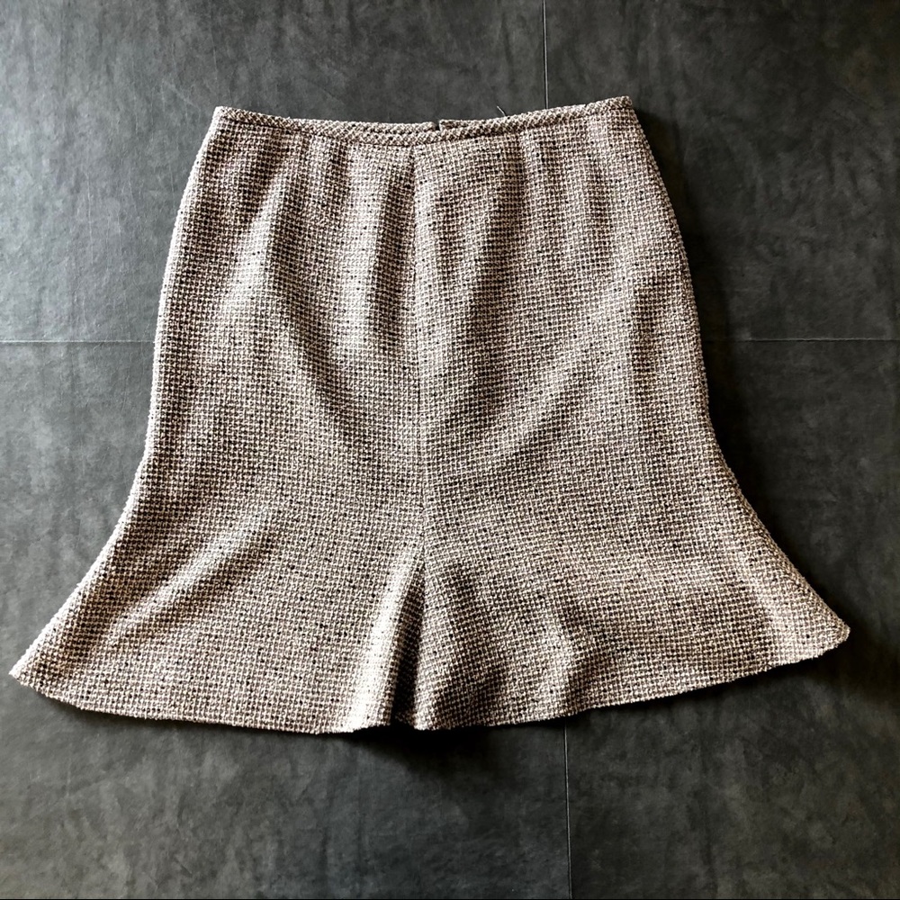 Vintage Anne Klein Fluted Tweed Skirt